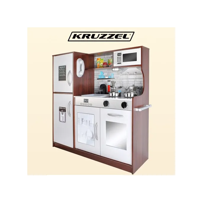 Zbliżenie na detale kuchni Kruzzel 22114 i ruchome elementy