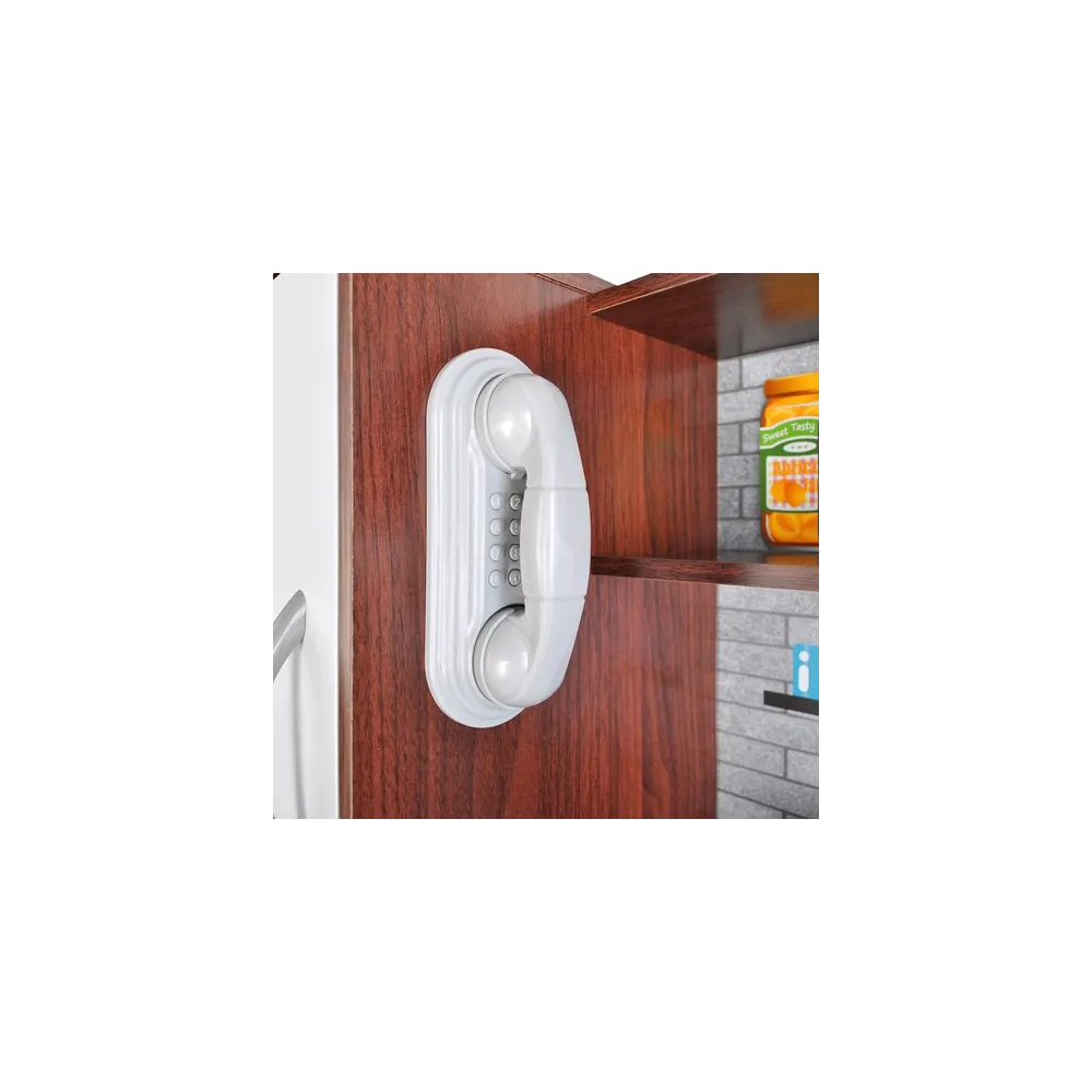 Wyjmowany zlew z tworzywa i akcesoria w kuchni dziecięcej