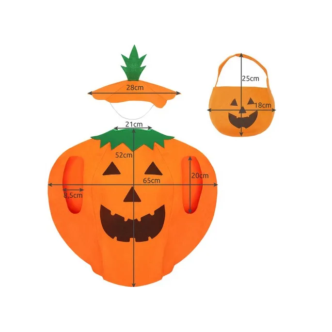 widok torebki na smakołyki dołączonej do kostiumu dyni