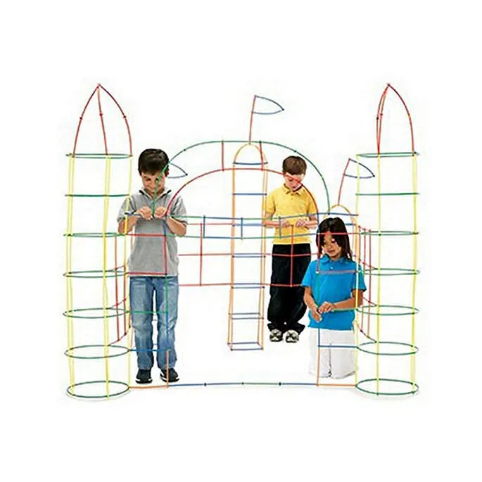 elementy łączące słomki do budowania konstrukcji