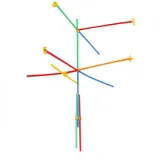 ręka dziecka chwytająca element z zestawu klocków słomek