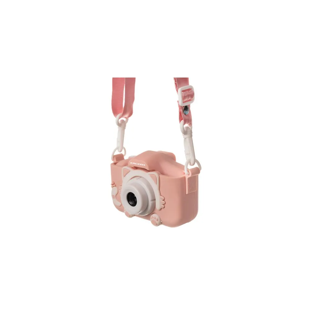 Cały zestaw aparatu: aparat, smycz, karta SD, przewód USB oraz nakładka