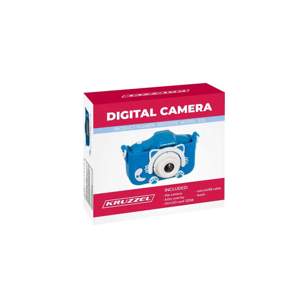 Widok 2-calowego ekranu aparatu Kruzzel AC22295 z menu głównym