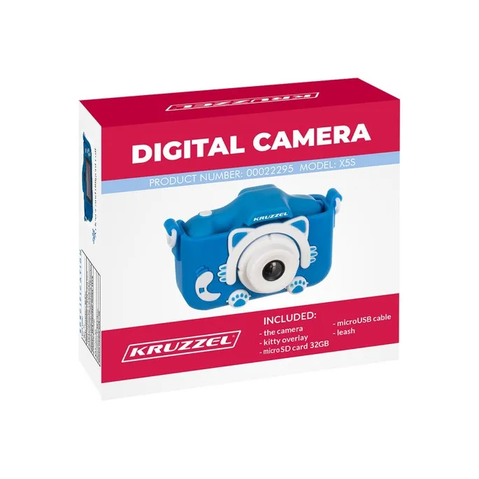 Widok 2-calowego ekranu aparatu Kruzzel AC22295 z menu głównym