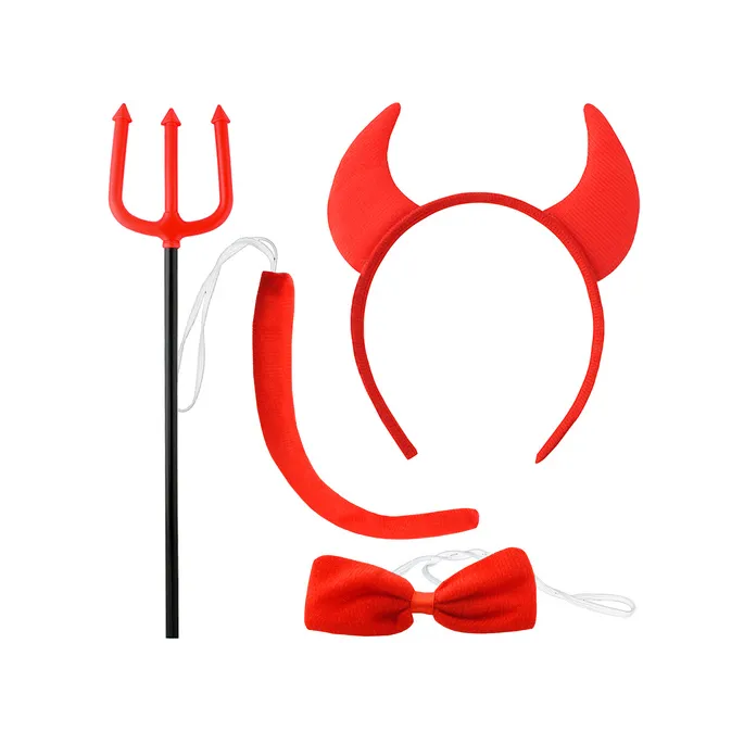 uniwersalny strój diabełka dla dzieci oraz dorosłych, widok całości