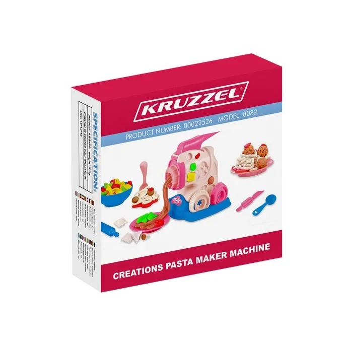 duża wyciskarka do makaronu z kolorowymi masami plastycznymi