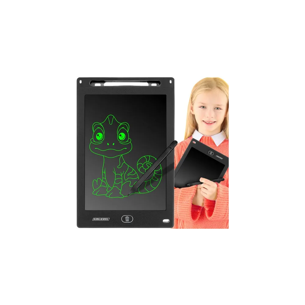 Czarny tablet do rysowania 12 cali widok z przodu