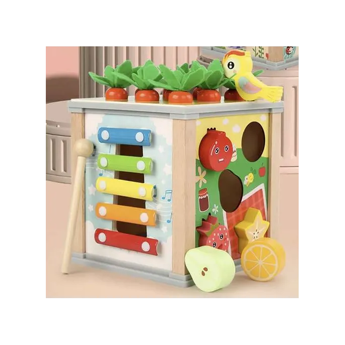 zbliżenie na kolorowe koła zębate na kostce sorterze