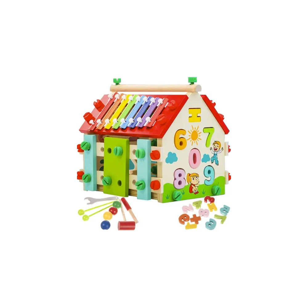 drewniany domek edukacyjny kruzzel widok z boku