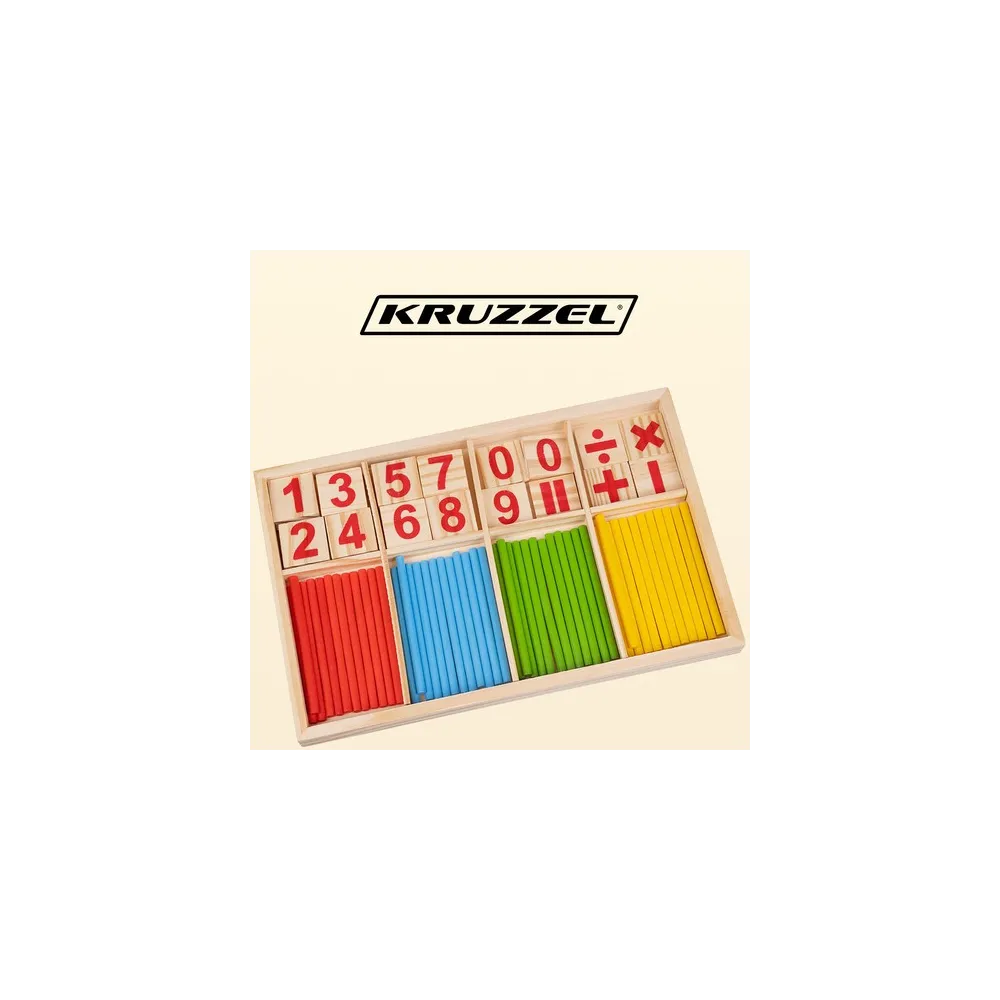 widok patyczków i znaków matematycznych z bliska