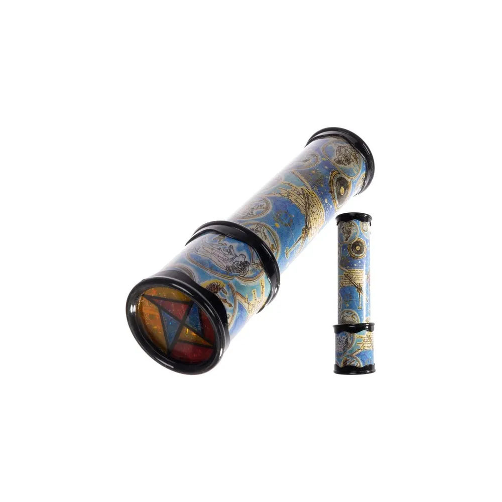 kalejdoskop-luneta wielokolorowy na białym tle