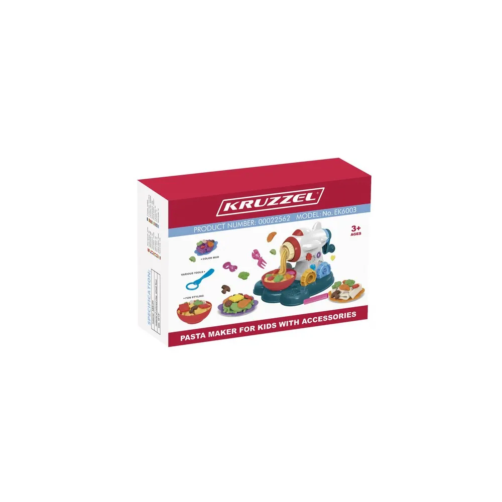 wyciskarka makaronowa w kształcie samolotu i kolorowe masy