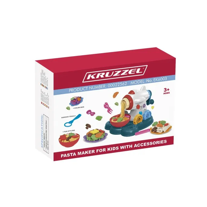 wyciskarka makaronowa w kształcie samolotu i kolorowe masy