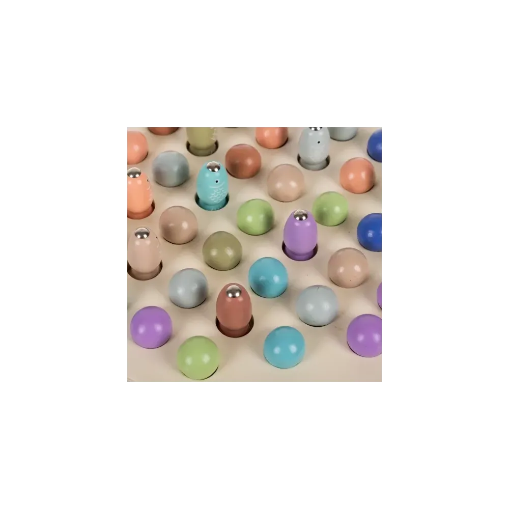 drewniane patyczki i plansza do gry łowienie rybek