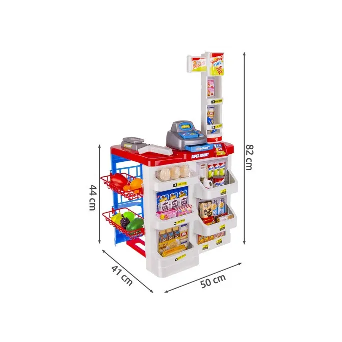 wózek na zakupy z akcesoriami do zabawy