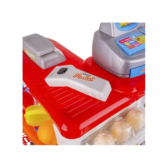 półki pełne miniaturowych opakowań i butelek