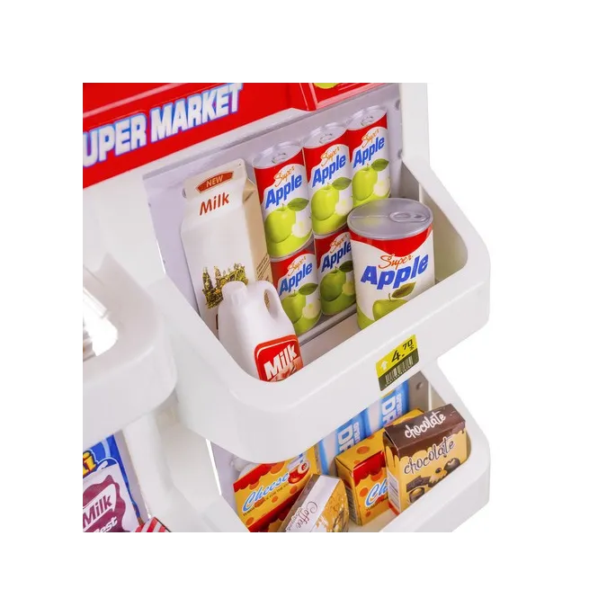 zabawkowe pieniądze i skaner w zestawie supermarketowym