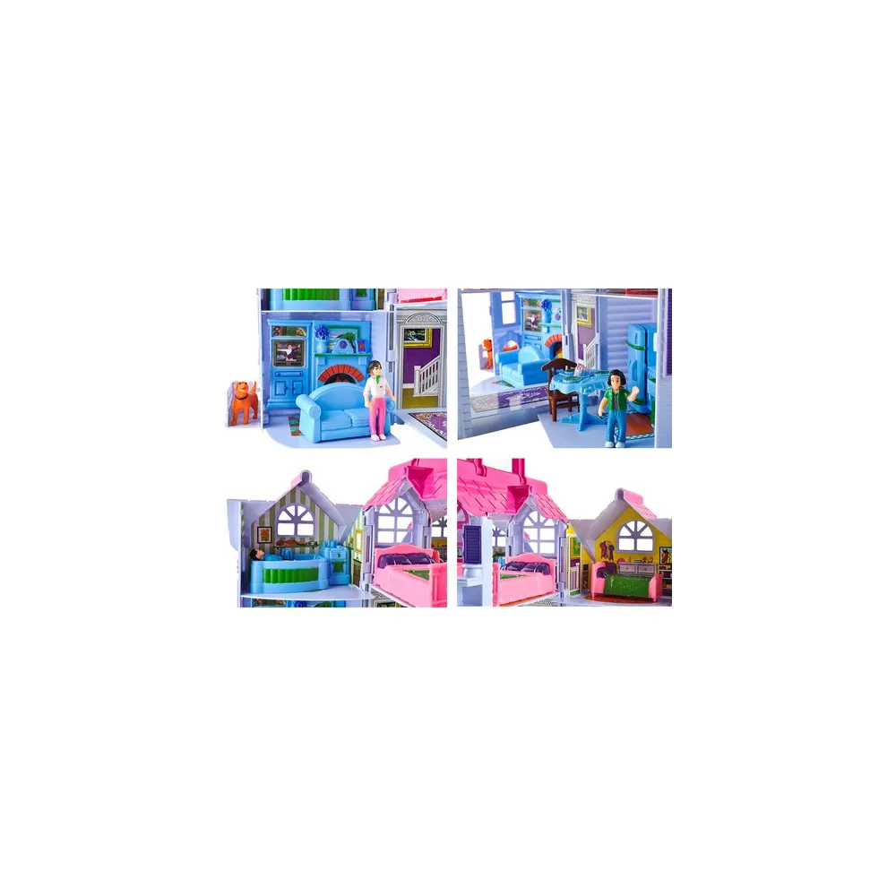 Widok na szczegóły fasady domku dla lalek