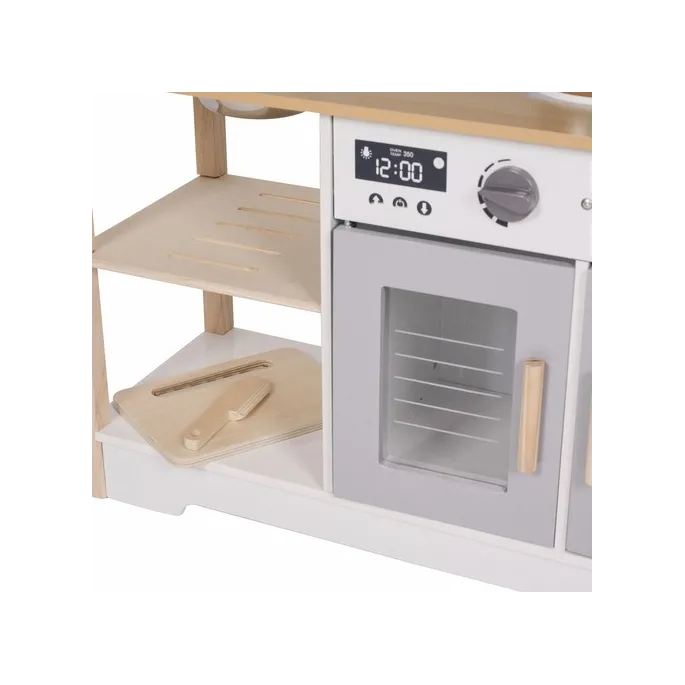 wyjmowany zlew z kranem i kurkami widoczny z bliska