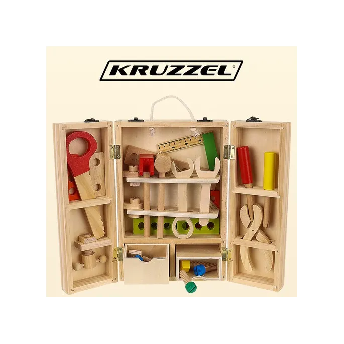 widok skrzynki narzędziowej z rączką ze sznurka