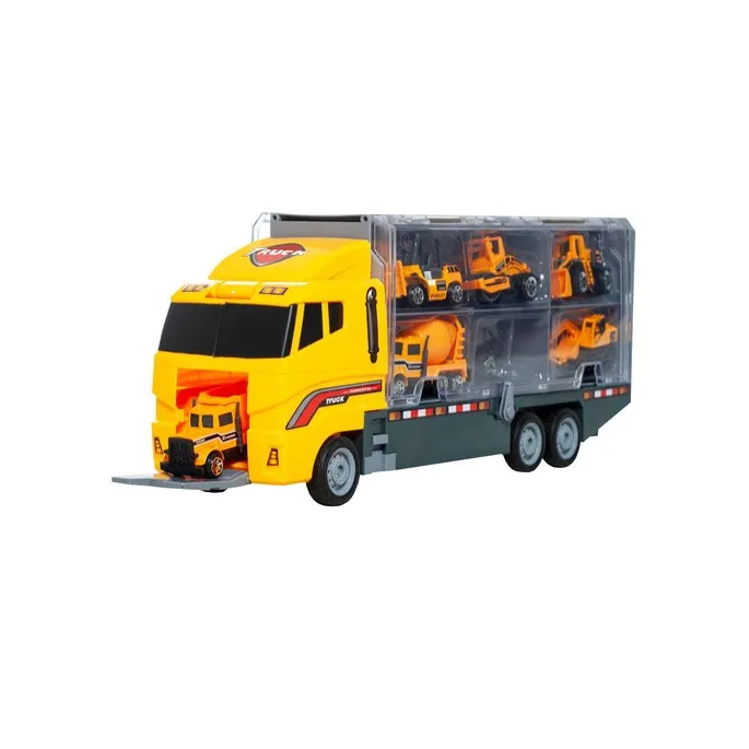 maszyny budowlane ustawione na lawecie