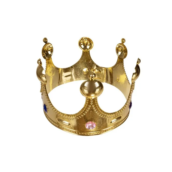 Strój króla rozłożony wraz z berłem i koroną na jasnym tle