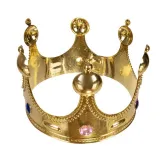 Strój króla rozłożony wraz z berłem i koroną na jasnym tle