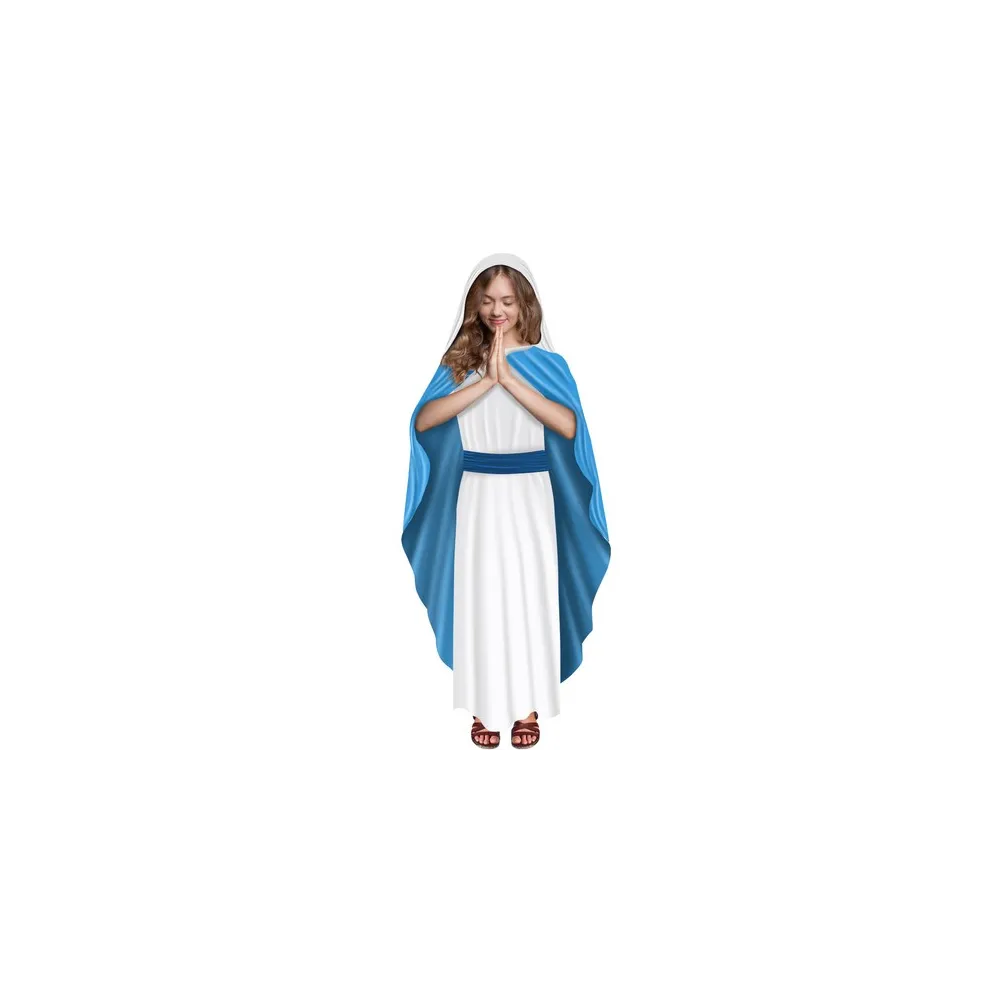 kostium maryja w pełnym zestawie na białym tle