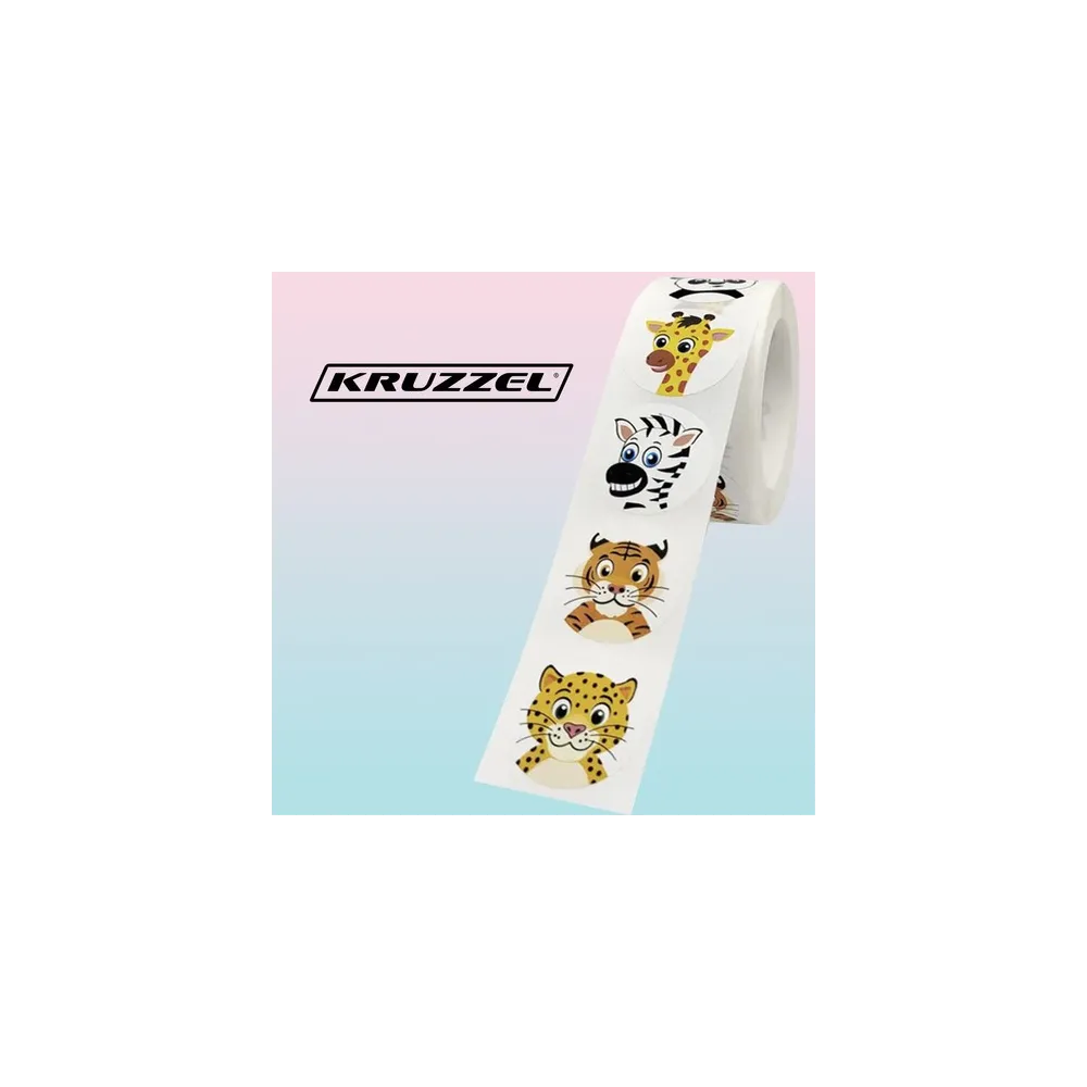 zbliżenie na motywy zwierzaków na naklejkach motywacyjnych