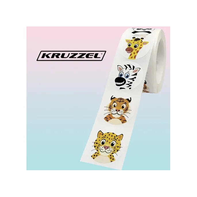 zbliżenie na motywy zwierzaków na naklejkach motywacyjnych