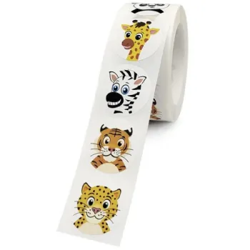 przykład pojedynczej naklejki o średnicy 2,5 cm