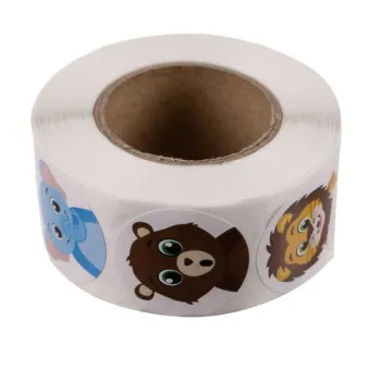 zestaw 8 motywów zwierzaków na naklejkach motywacyjnych