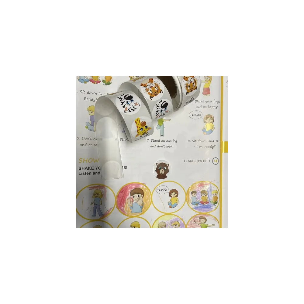 naklejki na rolce pokazujące różne emocje zwierzaków