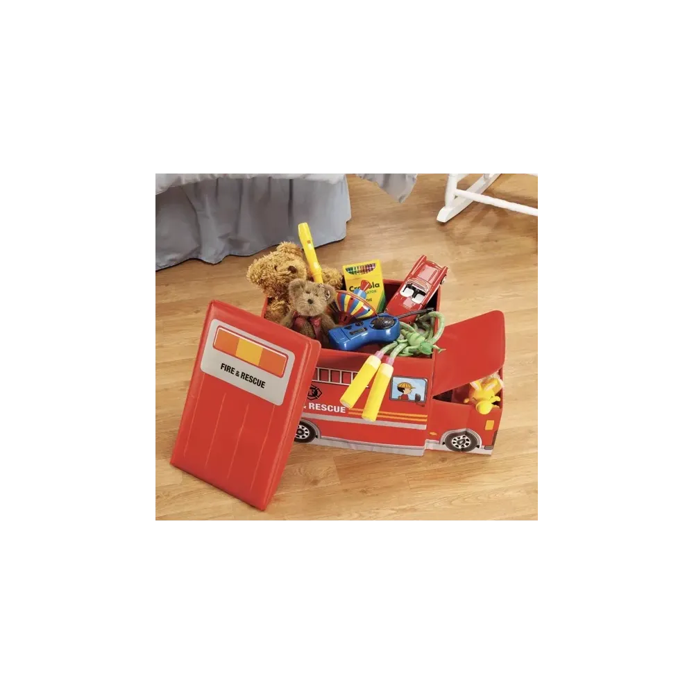 składana skrzynia dziecięca z motywem pojazdu ratunkowego