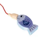 układanka drewniana z wędką i rybkami na planszy