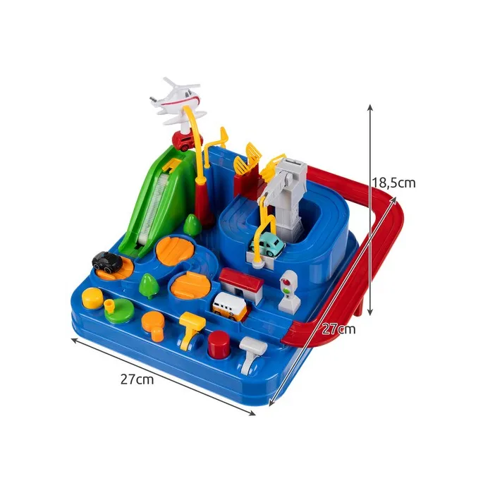 Zbliżenie na kolorowe samochody na trasie toru przeszkód