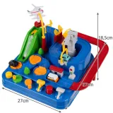 Zbliżenie na kolorowe samochody na trasie toru przeszkód