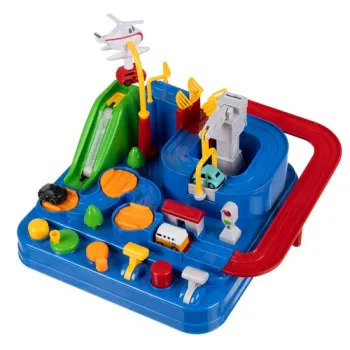 Widok całego zestawu z rozłożonym torem przeszkód