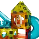 klocki magnetyczne z książką wzorów do budowania