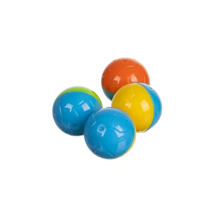 ułożony tor z podświetlanymi kulkami i reflektorami