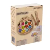 zbliżenie na kolorowe drewniane rybki z magnesem