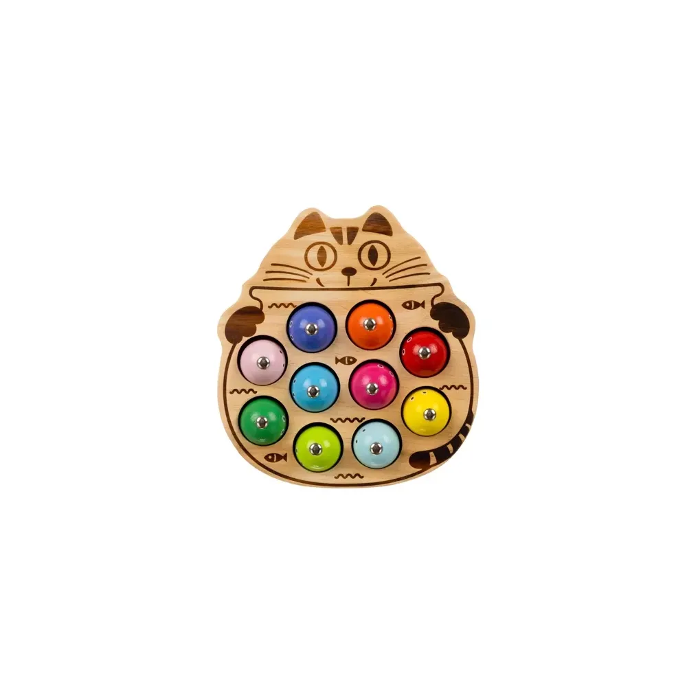 plansza graficzna w kształcie kotka z elementami gry