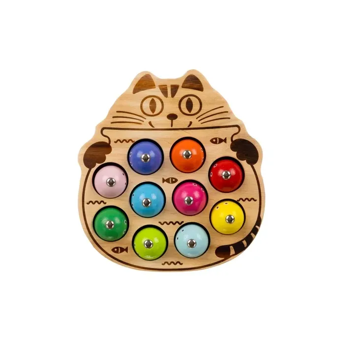 plansza graficzna w kształcie kotka z elementami gry