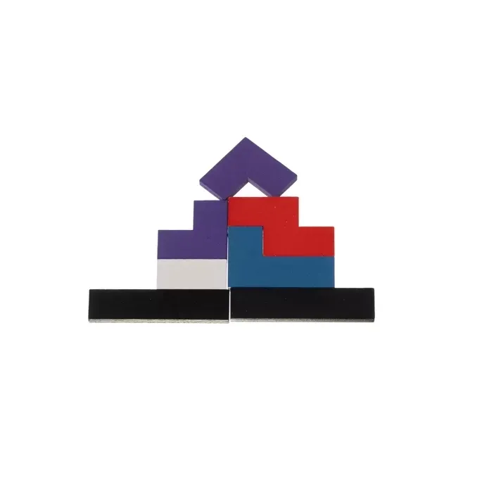 detal wykończenia klocków i jakości drewna w układance