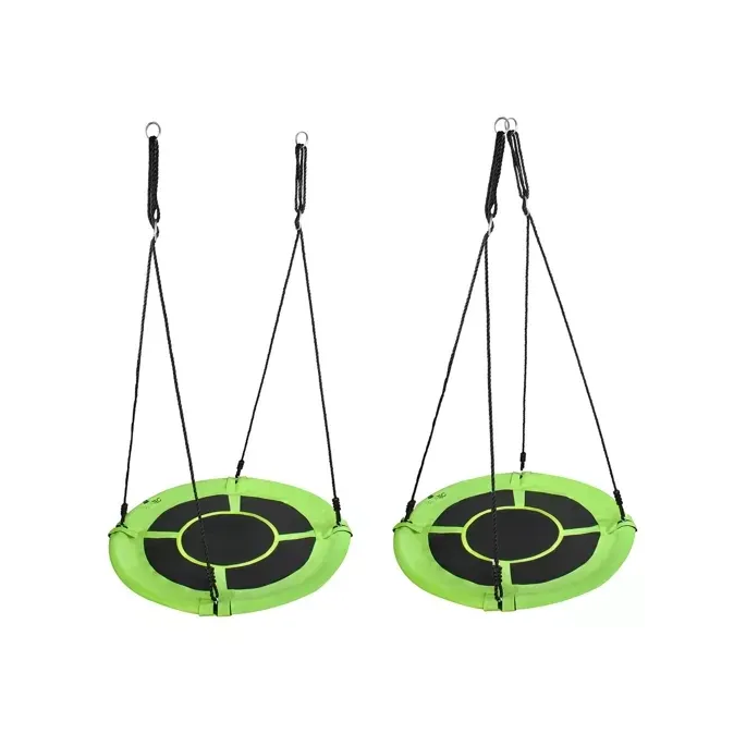 huśtawka bocianie gniazdo na przydomowym placu zabaw