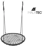 czarne bocianie gniazdo z solidnym stelażem i plecionymi linami