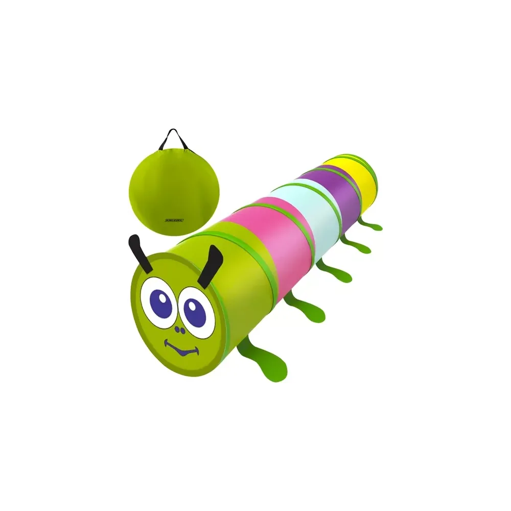 namiot dziecięcy w formie gąsienicy na białym tle