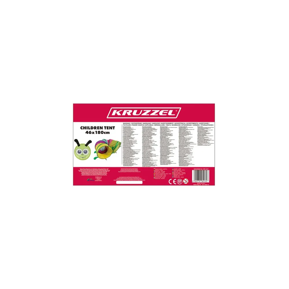 detal wejścia do tunelu namiotu gąsienica