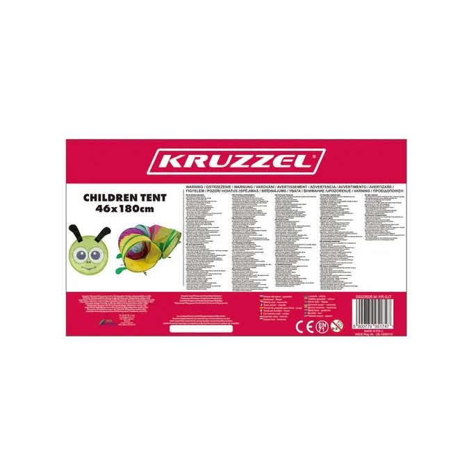 detal wejścia do tunelu namiotu gąsienica