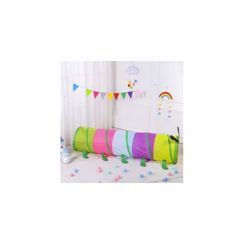 fragment namiotu gąsienica z kolorową pianką EPE